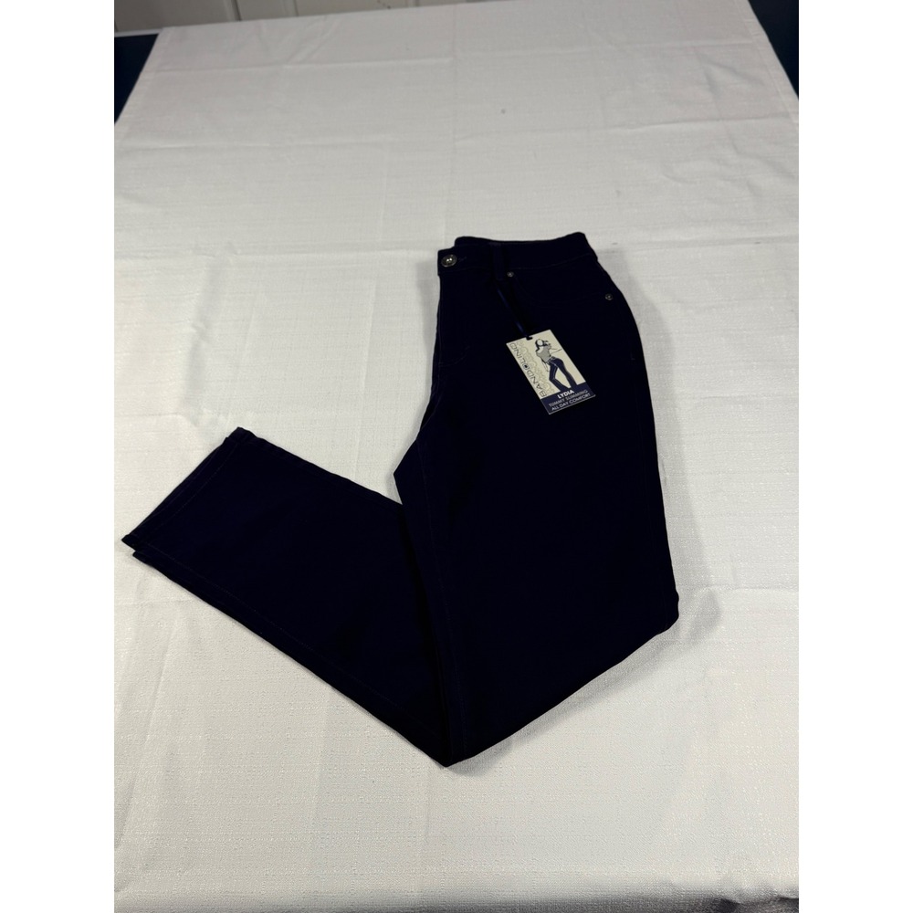 NWT Bandolino‎ Women's Lydia Damask Purple Tummy Slimming All Day Comfort Pants